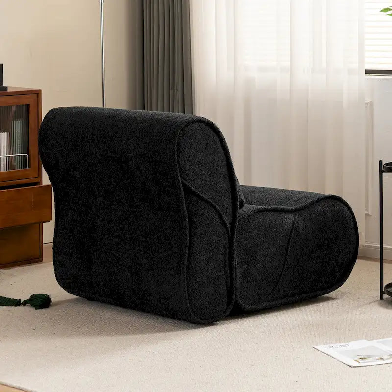 Fauteuil inclinable classique en tissu avec coussin décoratif assorti