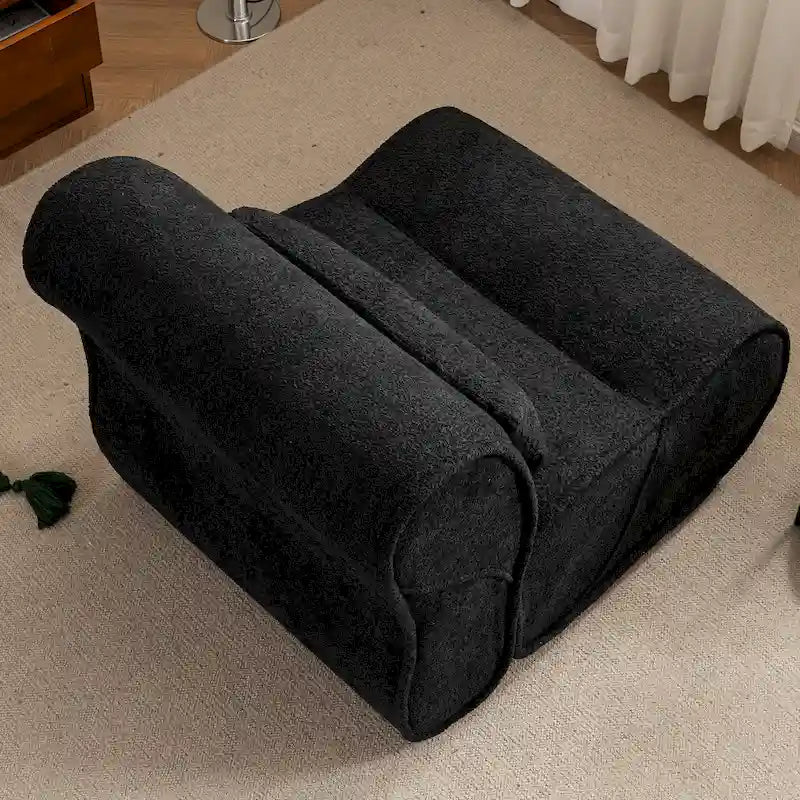 Fauteuil inclinable classique en tissu avec coussin décoratif assorti