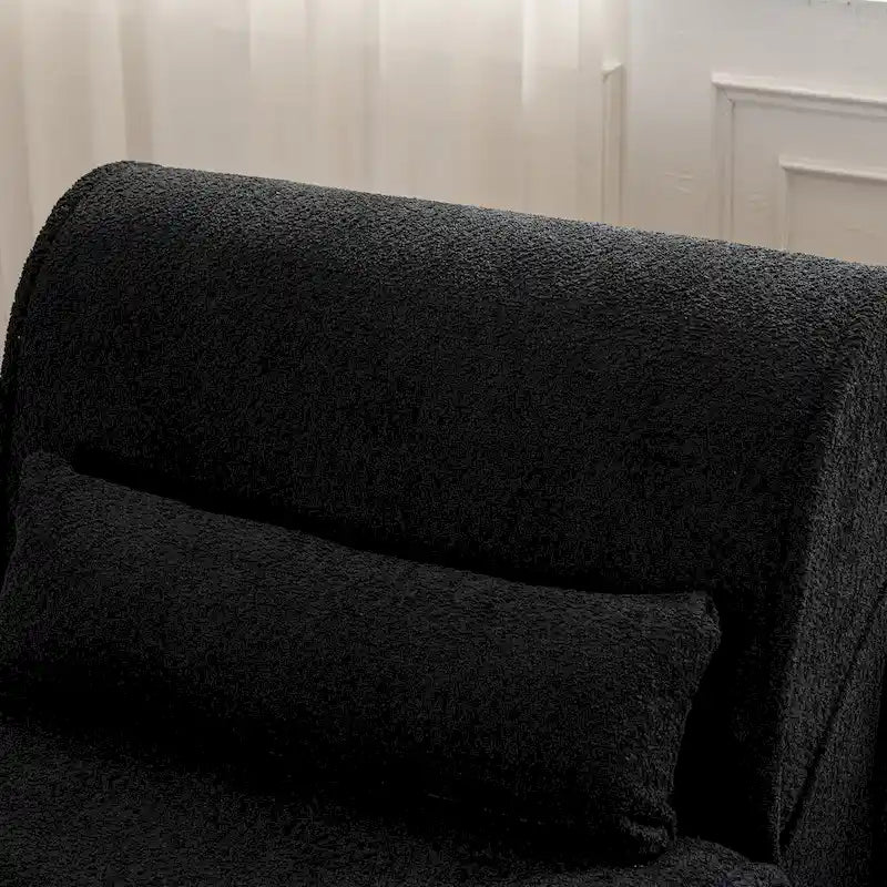 Fauteuil inclinable classique en tissu avec coussin décoratif assorti