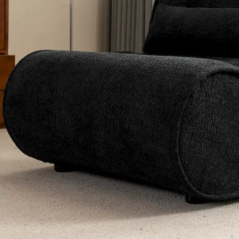 Fauteuil inclinable classique en tissu avec coussin décoratif assorti