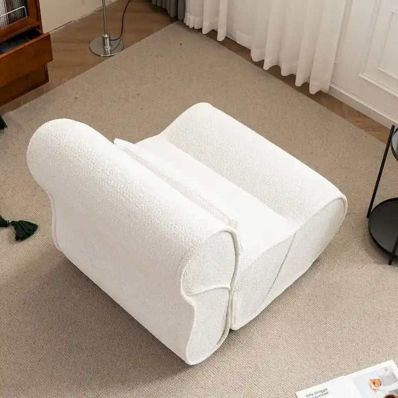 Fauteuil inclinable classique en tissu avec coussin décoratif assorti
