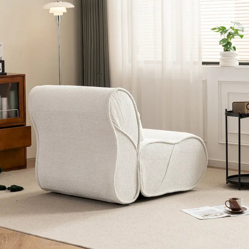 Fauteuil inclinable classique en tissu avec coussin décoratif assorti