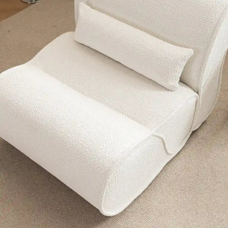 Fauteuil inclinable classique en tissu avec coussin décoratif assorti