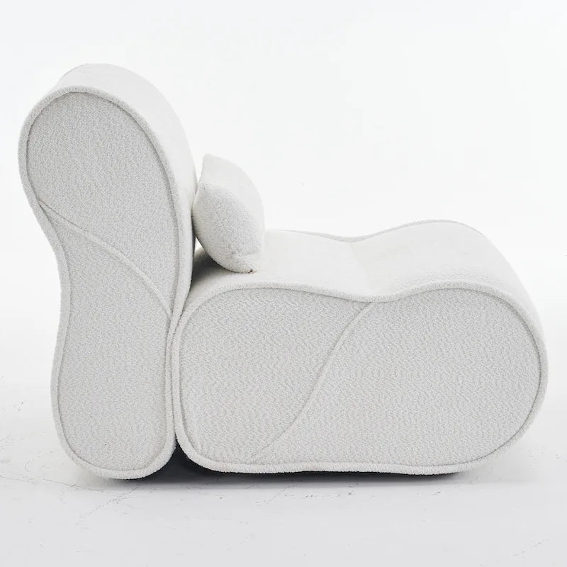 Fauteuil inclinable classique en tissu avec coussin décoratif assorti