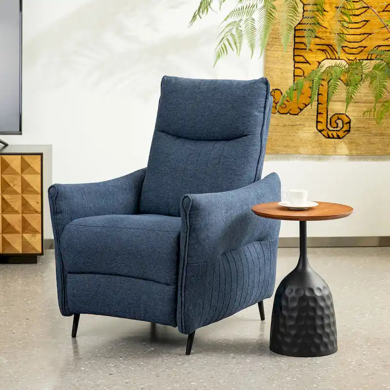 Fauteuil inclinable en tissu avec dossier segmenté