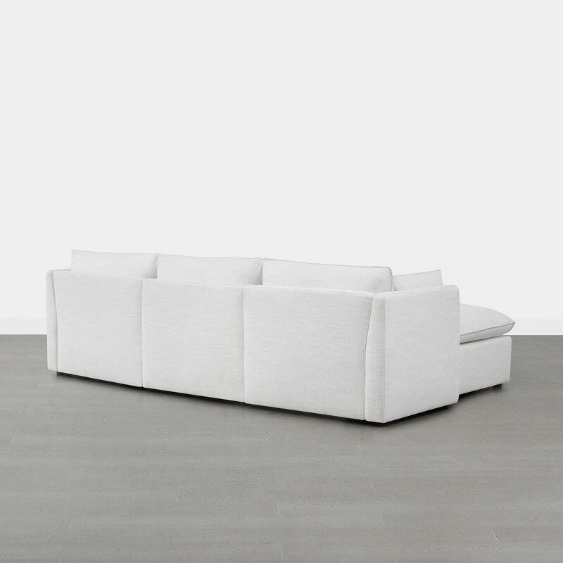 Canapé d'angle avec repose-pieds