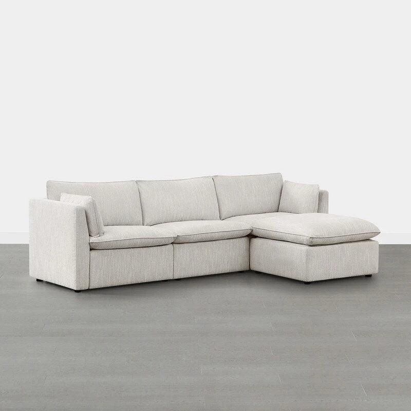 Canapé d'angle avec repose-pieds