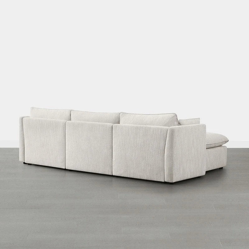 Canapé d'angle avec repose-pieds