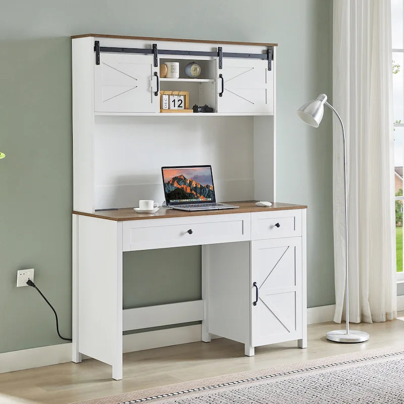 Bureau informatique style champêtre