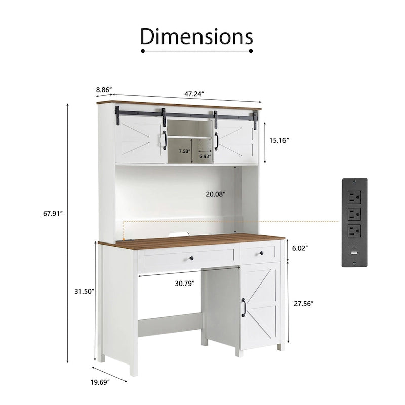 Bureau informatique style champêtre
