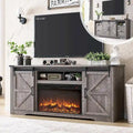 Meuble TV cheminée de style rustique
