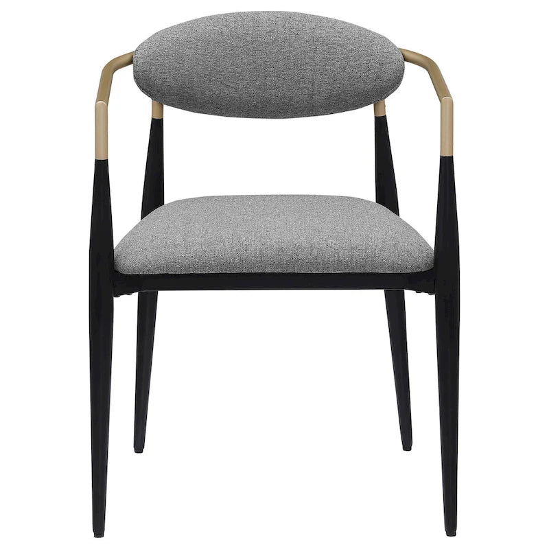 Chaise de salle à manger moderne et élégante avec structure en métal noir
