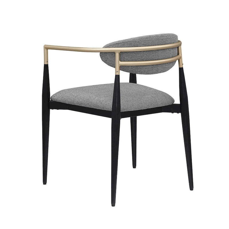 Chaise de salle à manger moderne et élégante avec structure en métal noir