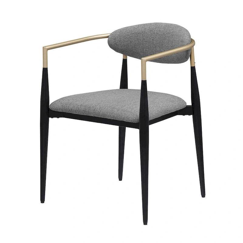 Chaise de salle à manger moderne et élégante avec structure en métal noir
