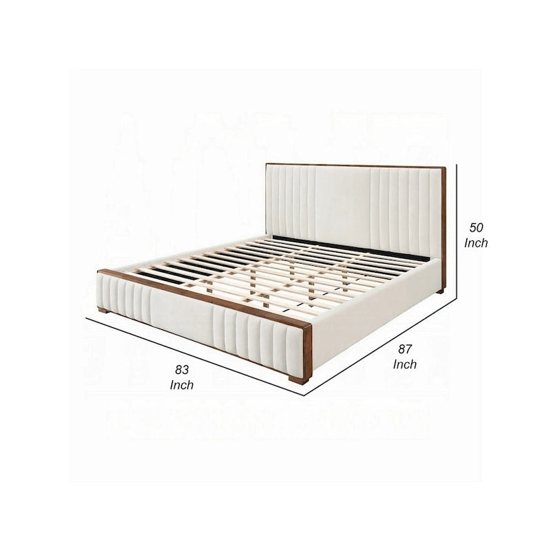 Grand lit double — Noyer brun