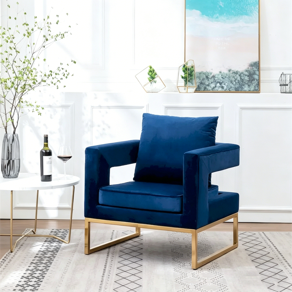 Fauteuil de loisirs rembourré de style moderne