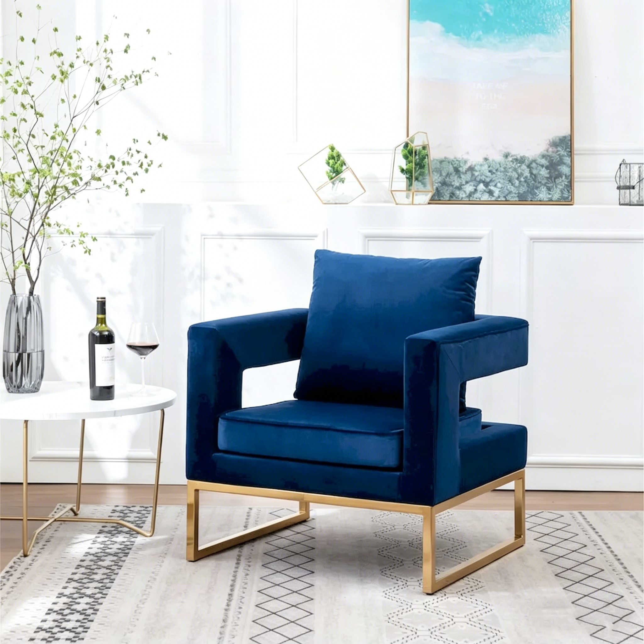 Fauteuil de loisirs rembourré de style moderne