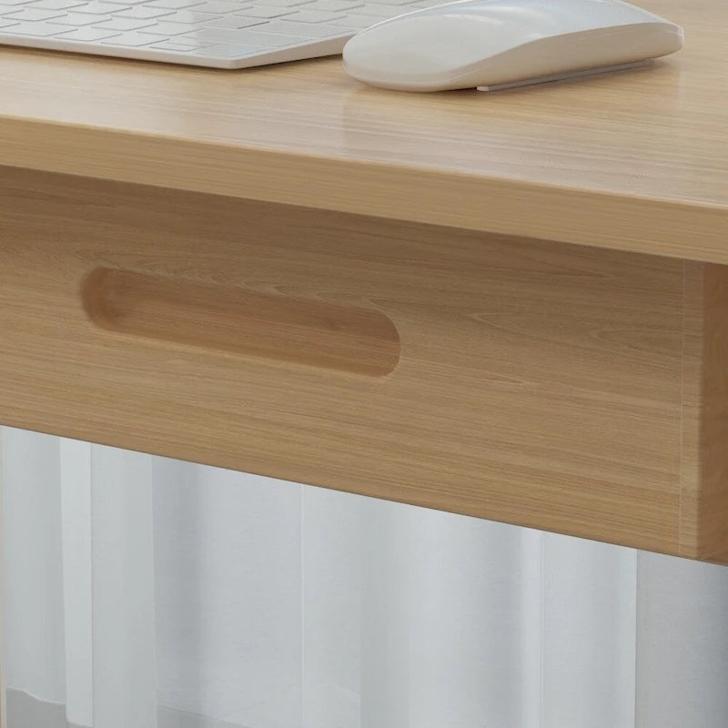 Bureau d'ordinateur en bois de 24 cm avec deux tiroirs