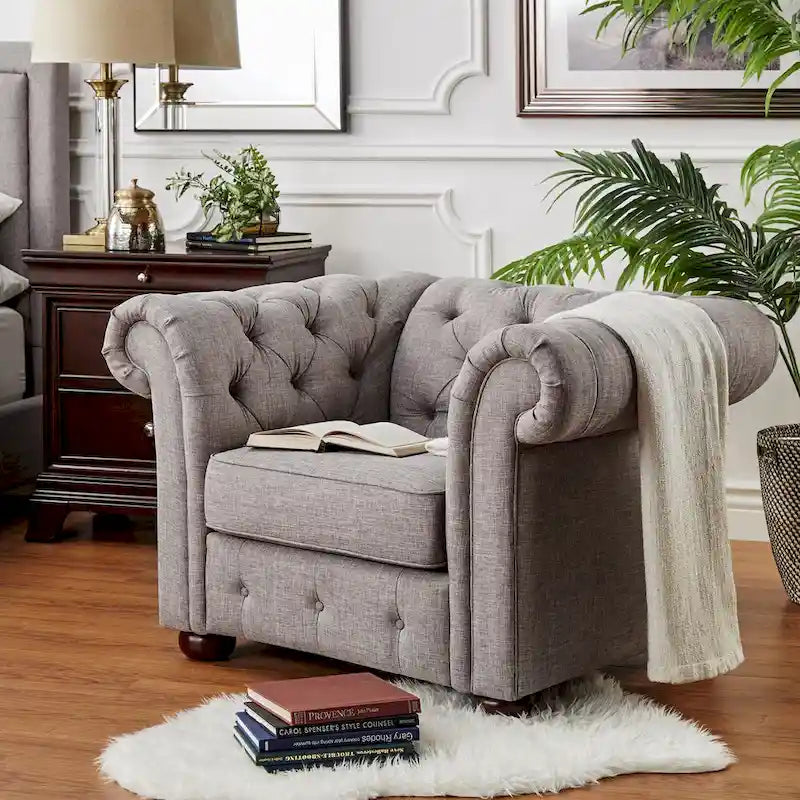 Fauteuil capitonné