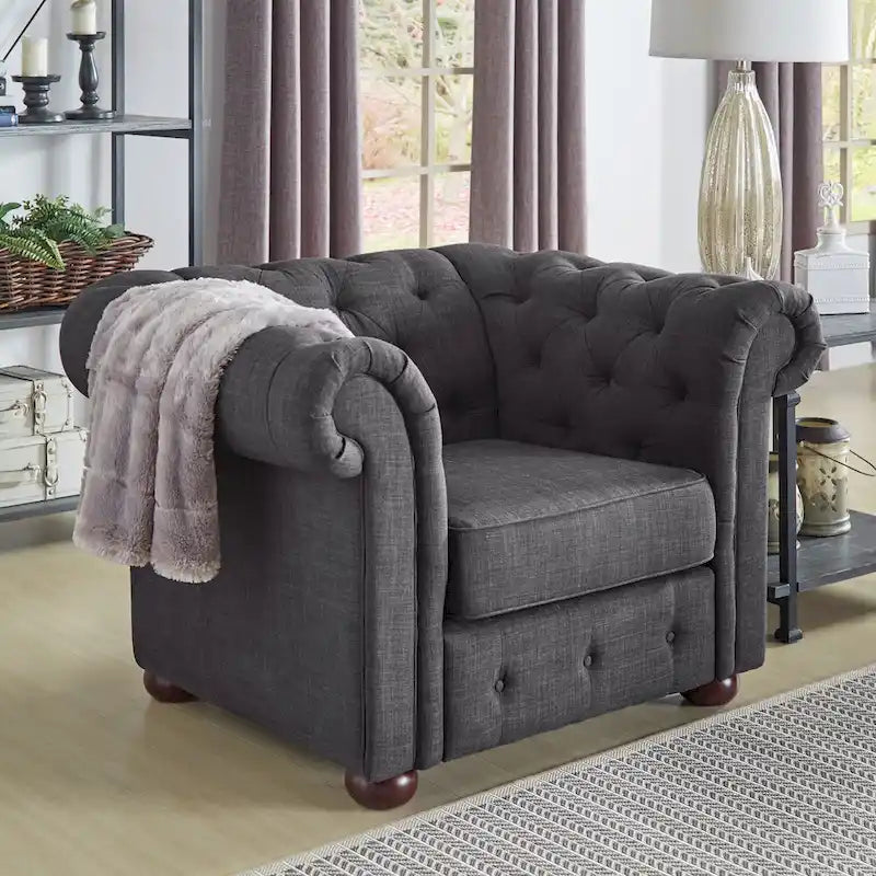 Fauteuil capitonné