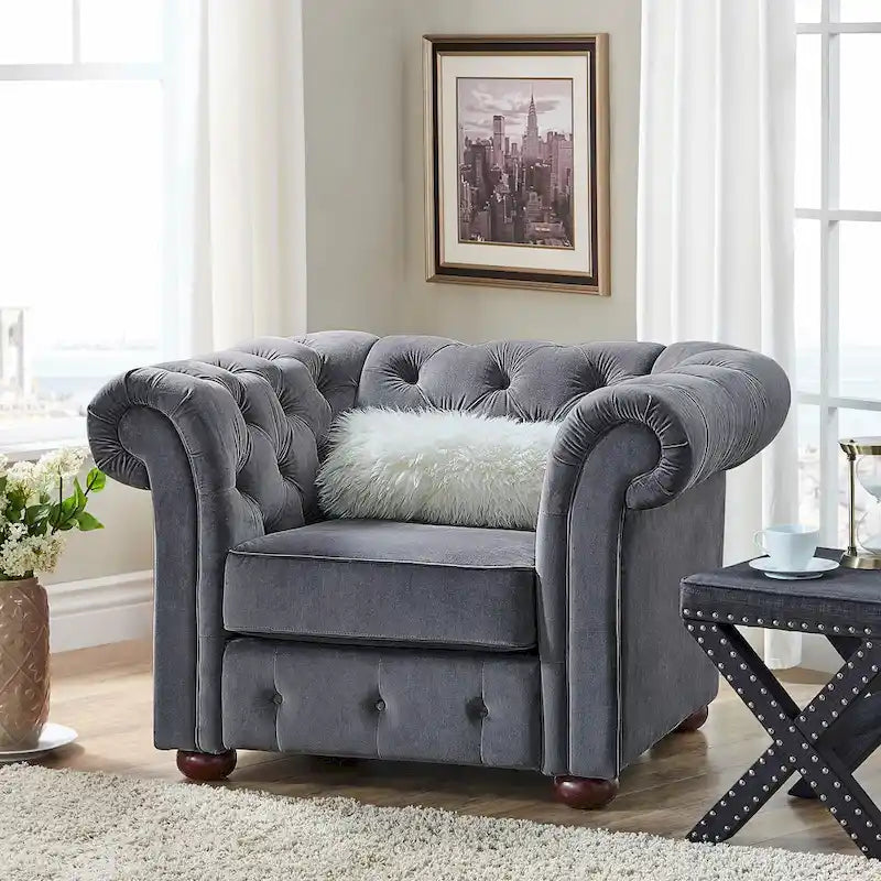 Fauteuil capitonné