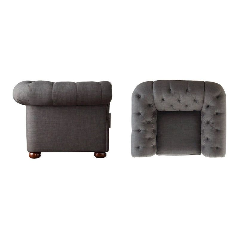Fauteuil capitonné