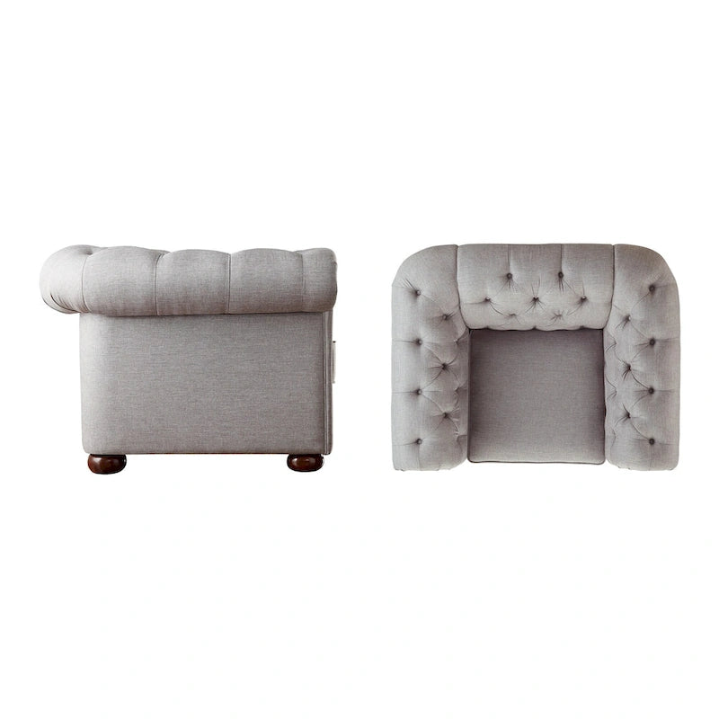 Fauteuil capitonné
