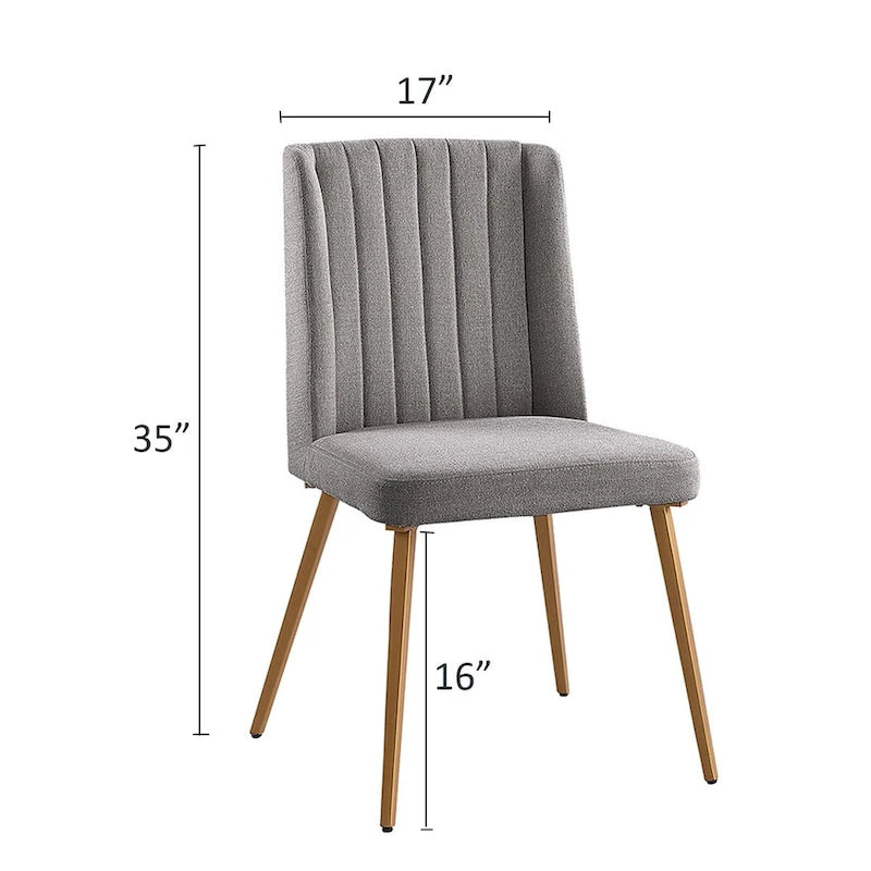 Table à manger ronde classique avec chaises de salle à manger en velours