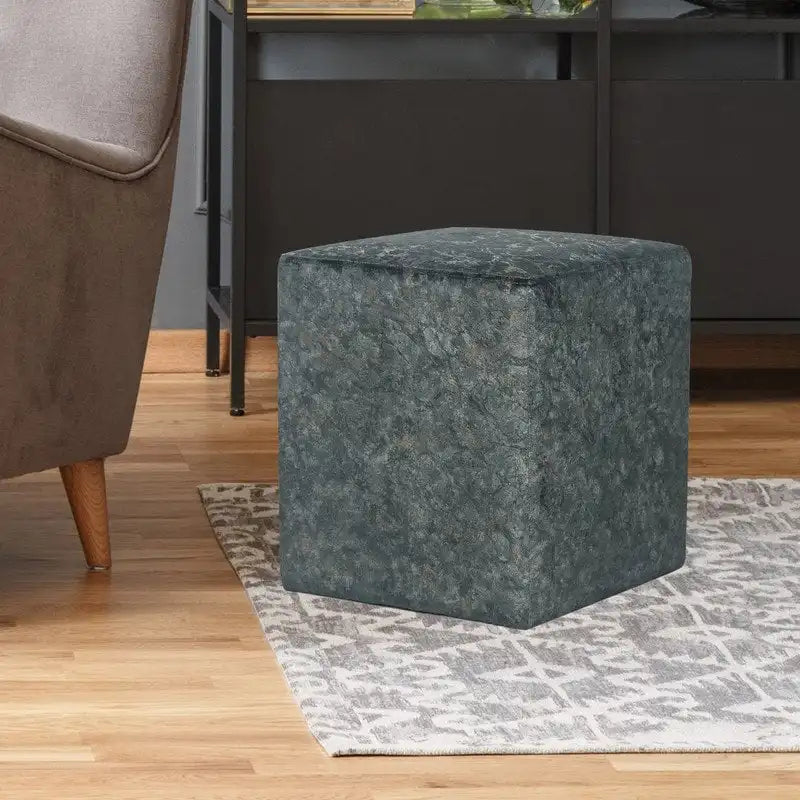 Tabouret rembourré en tissu carré / Tabouret de coiffeuse / Repose-pieds