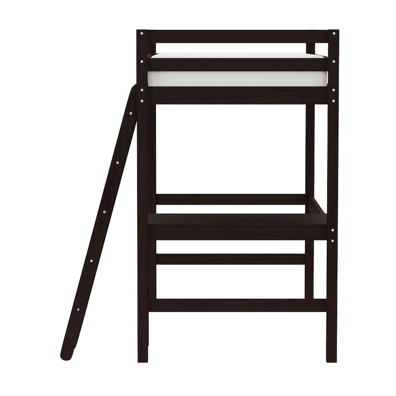 Lit mezzanine simple en bois (avec bureau)