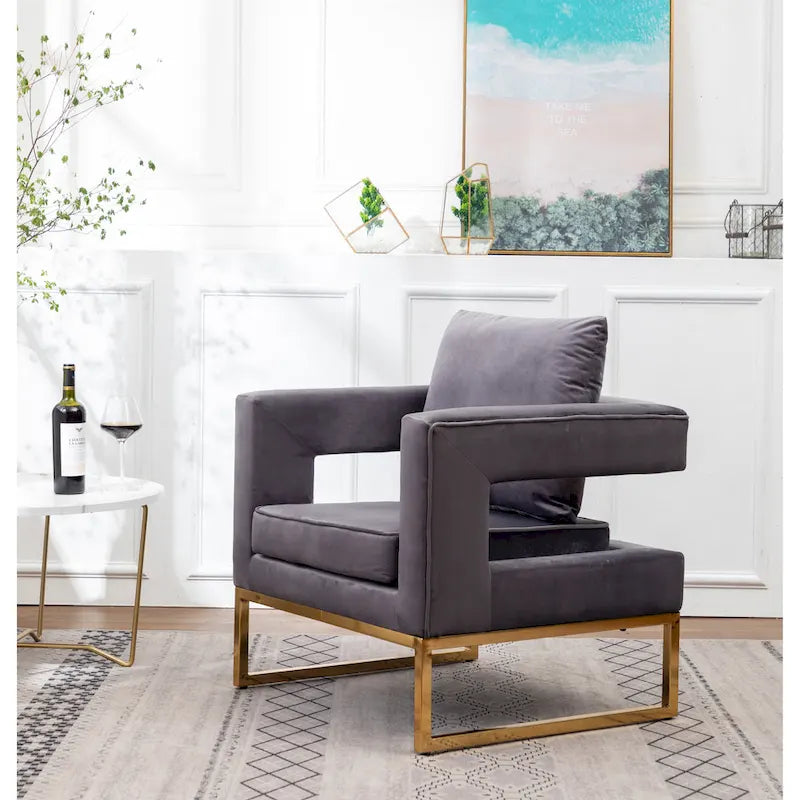 Fauteuil de loisirs rembourré de style moderne