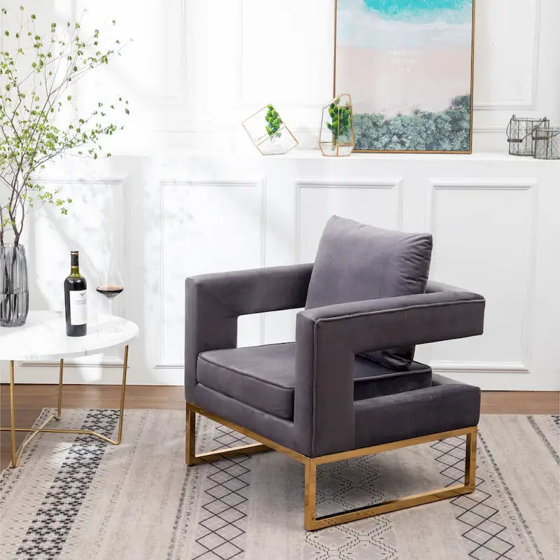 Fauteuil de loisirs rembourré de style moderne