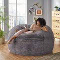 Pouf-canapé d'hiver en fausse fourrure
