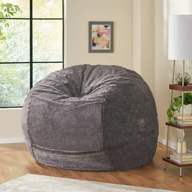 Pouf-canapé d'hiver en fausse fourrure