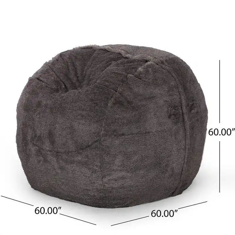 Pouf-canapé d'hiver en fausse fourrure