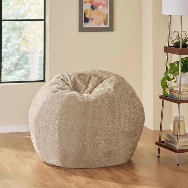 Pouf-canapé d'hiver en fausse fourrure