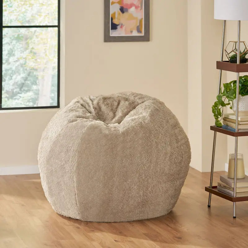 Pouf-canapé d'hiver en fausse fourrure