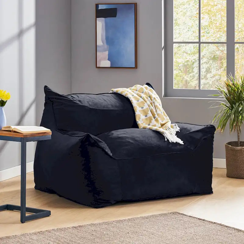 Canapé de sol surdimensionné en velours de style fauteuil