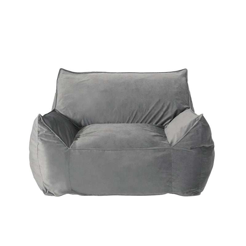 Canapé de sol surdimensionné en velours de style fauteuil