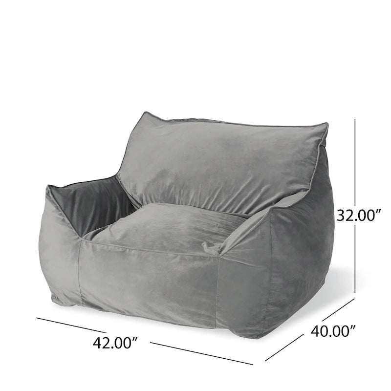 Canapé de sol surdimensionné en velours de style fauteuil