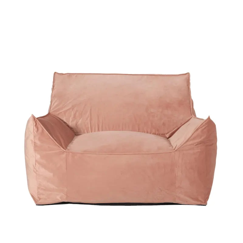 Canapé de sol surdimensionné en velours de style fauteuil