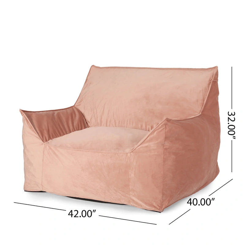 Canapé de sol surdimensionné en velours de style fauteuil