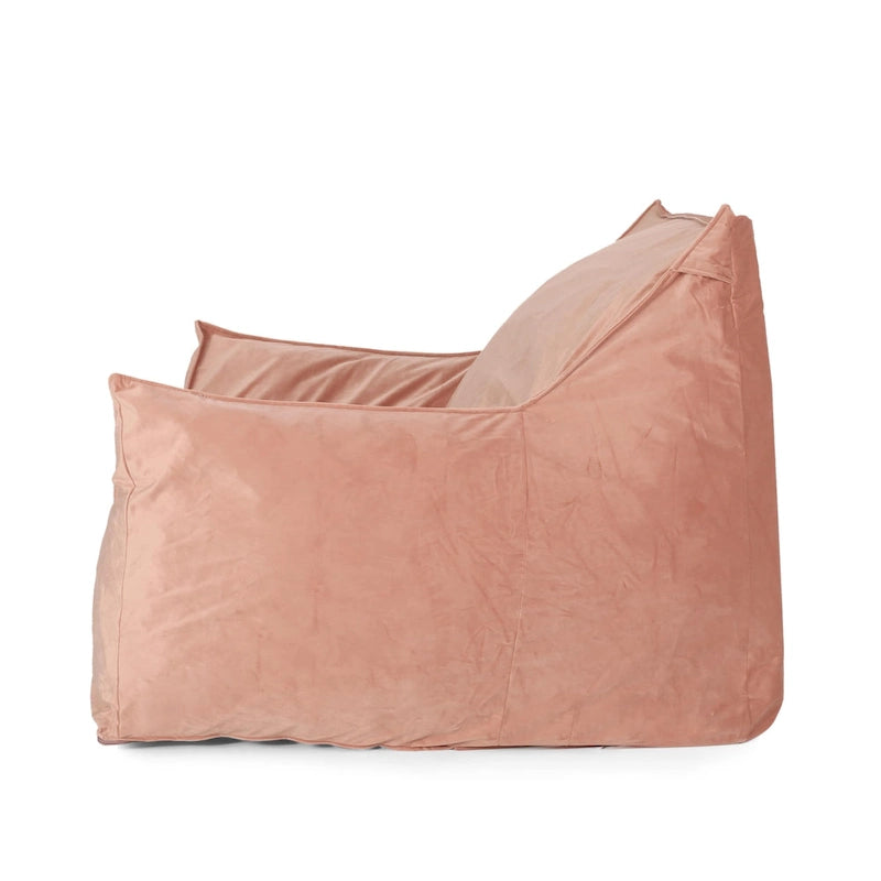 Canapé de sol surdimensionné en velours de style fauteuil