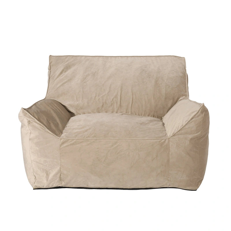 Canapé de sol surdimensionné en velours de style fauteuil
