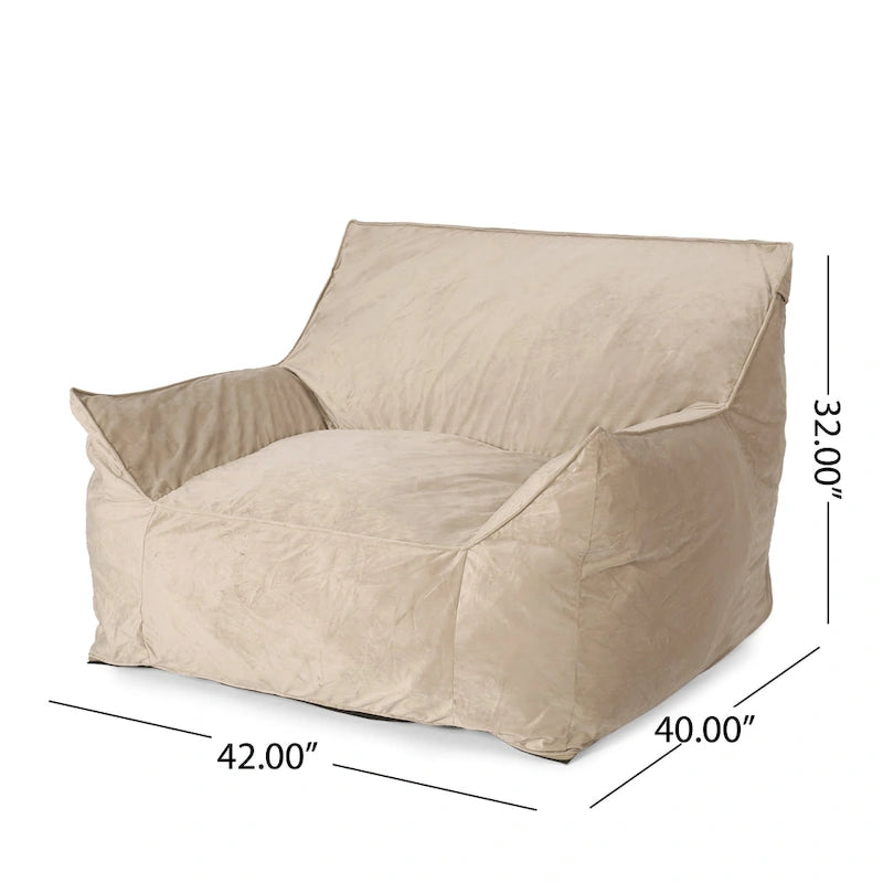 Canapé de sol surdimensionné en velours de style fauteuil
