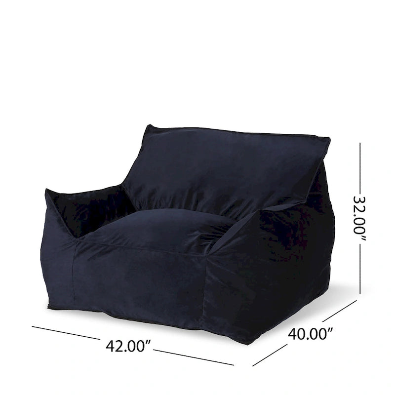 Canapé de sol surdimensionné en velours de style fauteuil