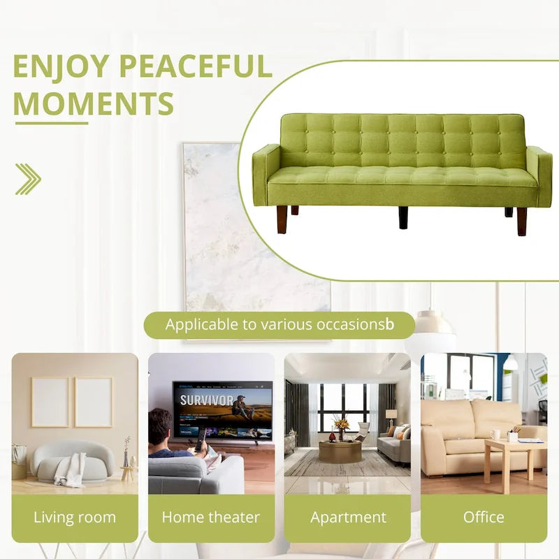 Banquette-lit pliable multifonctionnelle moderne avec accoudoirs