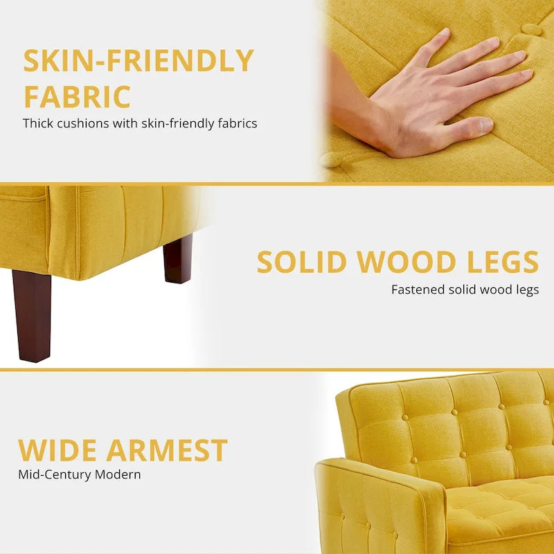 Banquette-lit pliable multifonctionnelle moderne avec accoudoirs