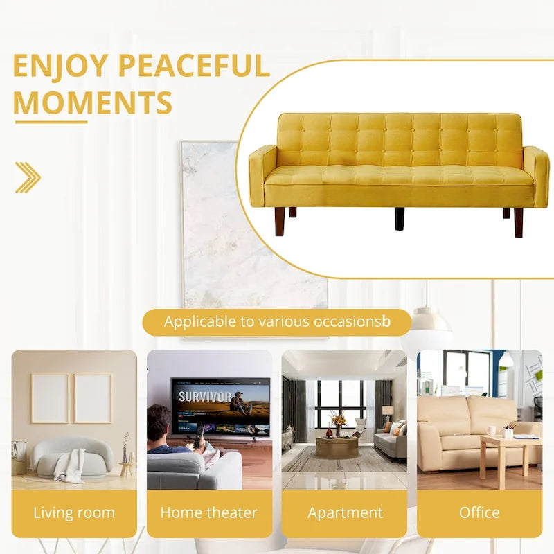 Banquette-lit pliable multifonctionnelle moderne avec accoudoirs