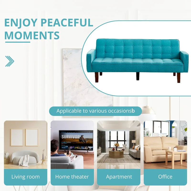 Banquette-lit pliable multifonctionnelle moderne avec accoudoirs